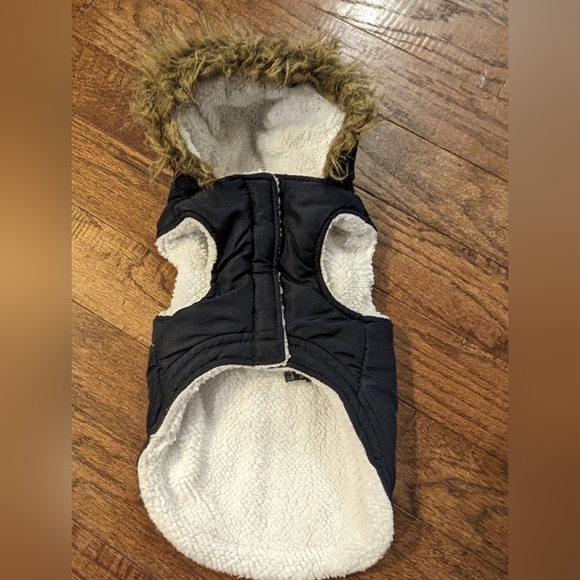 Cloe Cluzo Blue Dog Utility Jacket w/Fur Trimmed Hood - Small - Picture 2 of 5